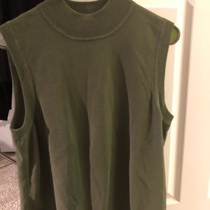 Cable and Gauge Olive Green Dressy Tank, size 1X